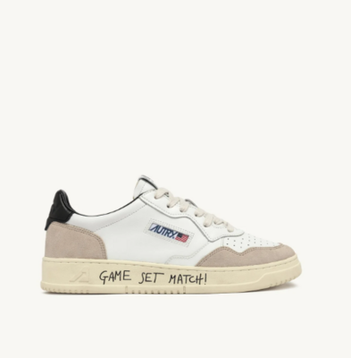 Zapatillas Autry blanca negra ante